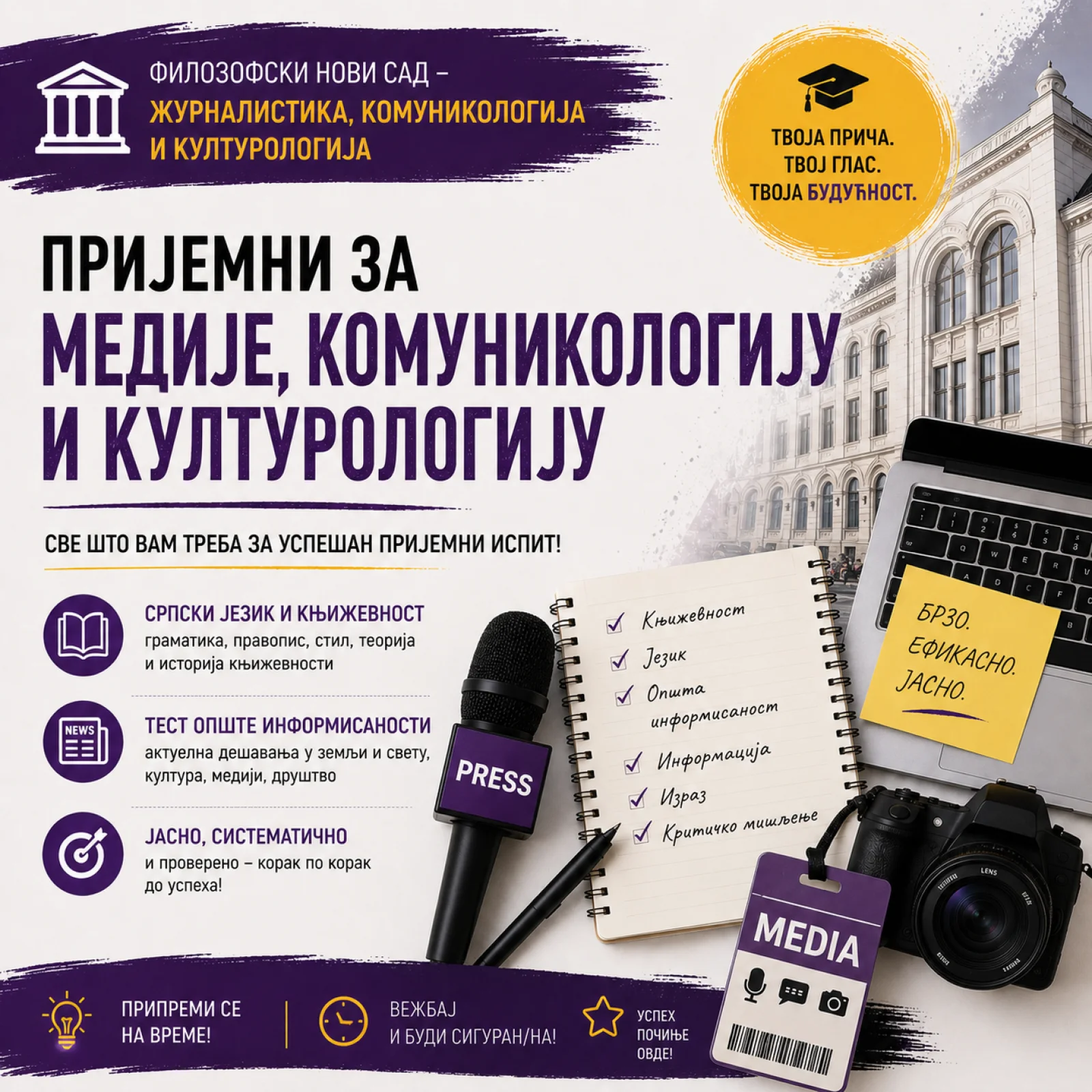 Prijemni za medije, komunikologiju i kulturologiju